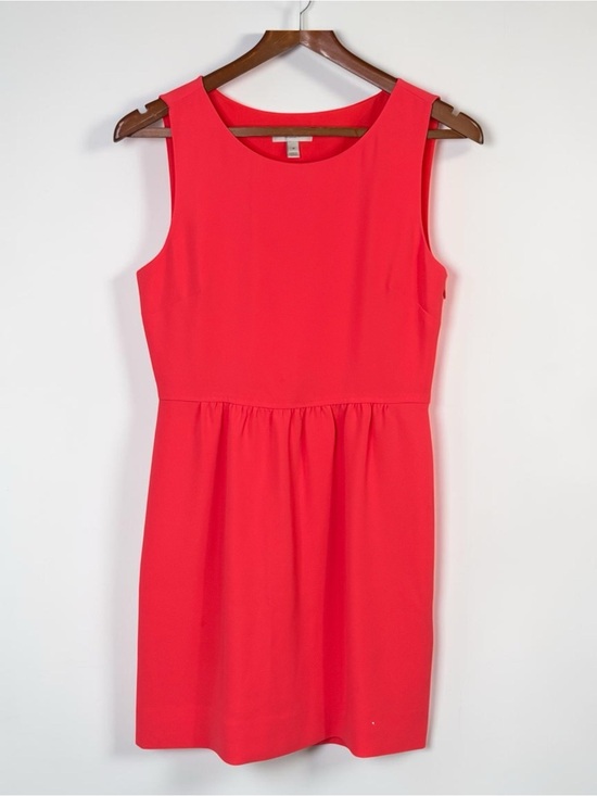 J. Crew Dresses & Skirts - J. Crew Camille Crepe Sleeveless Dress Neon Coral Pink 4 Lined